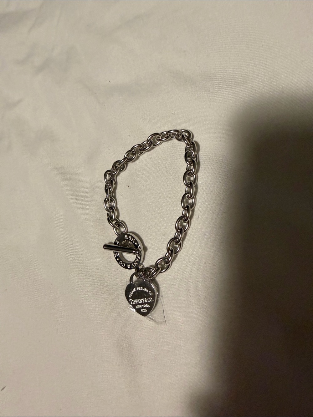 Mini Heart Tag Toggle Bracelet